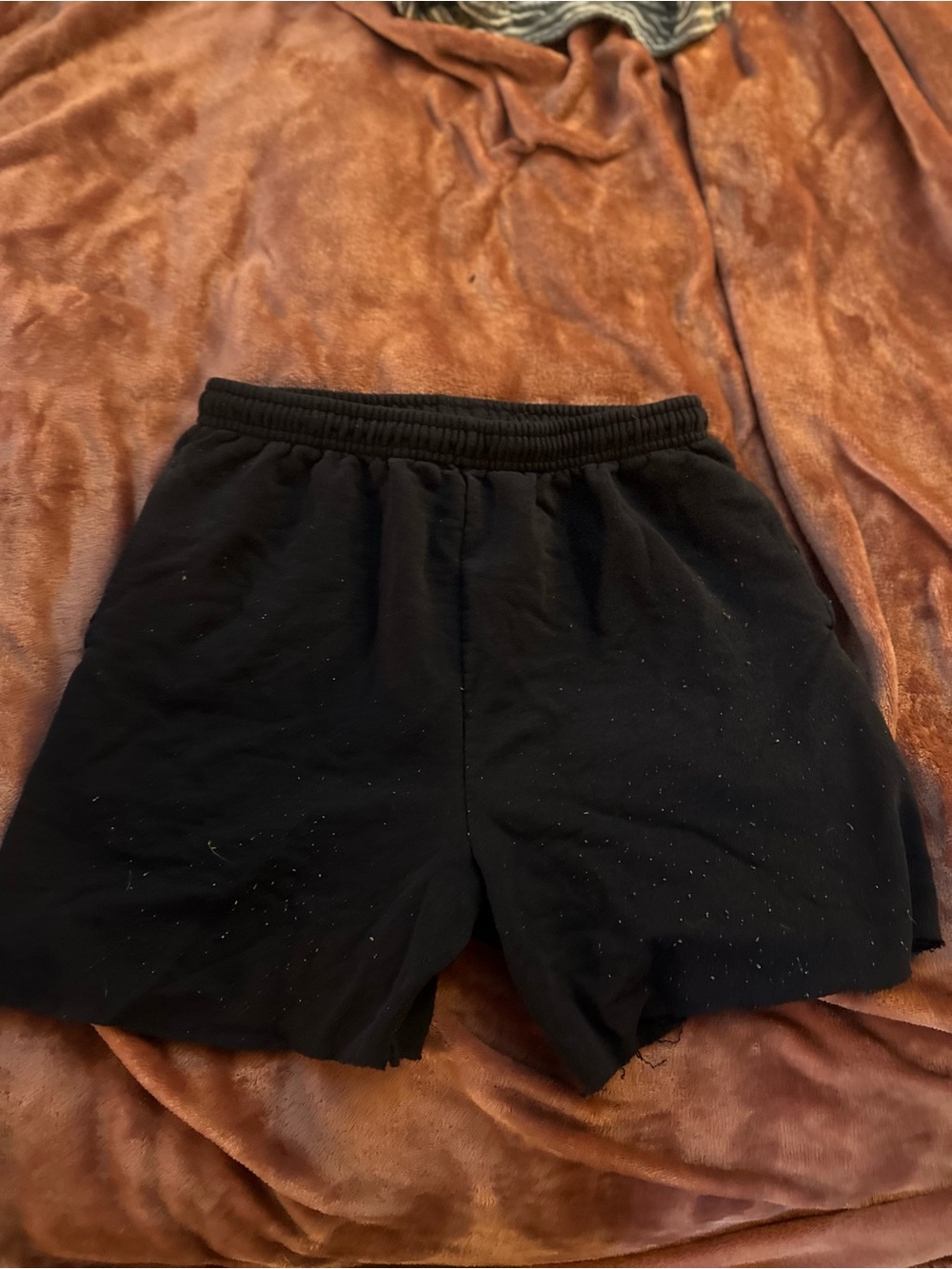 Blue Elastic Waist Casual Shorts